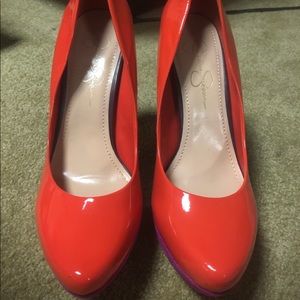 Jessica Simpson Spiced Coral Pumps